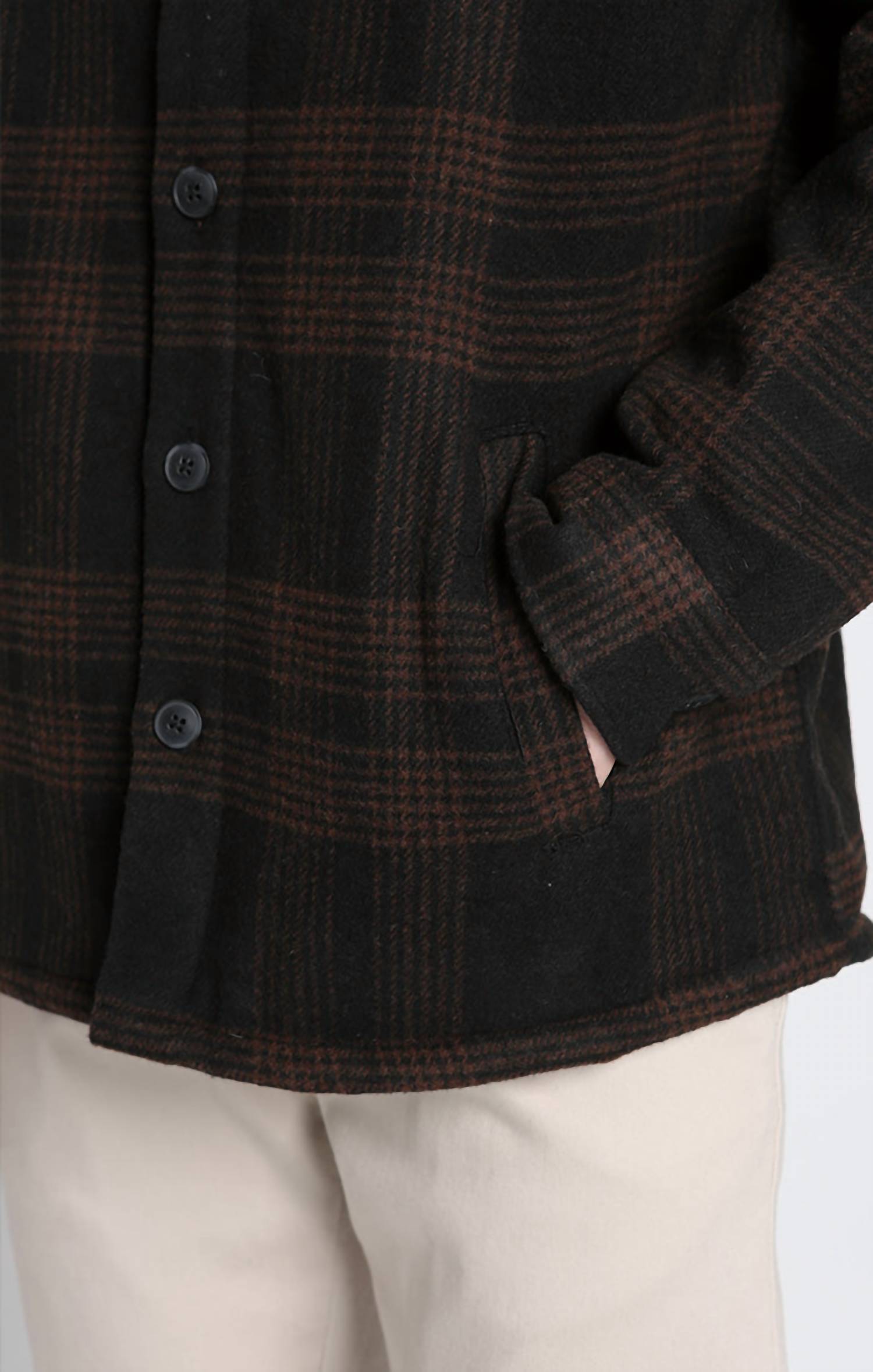 Jachs New York - Yates Wool Blend Sherpa Lined Shirt Jacket