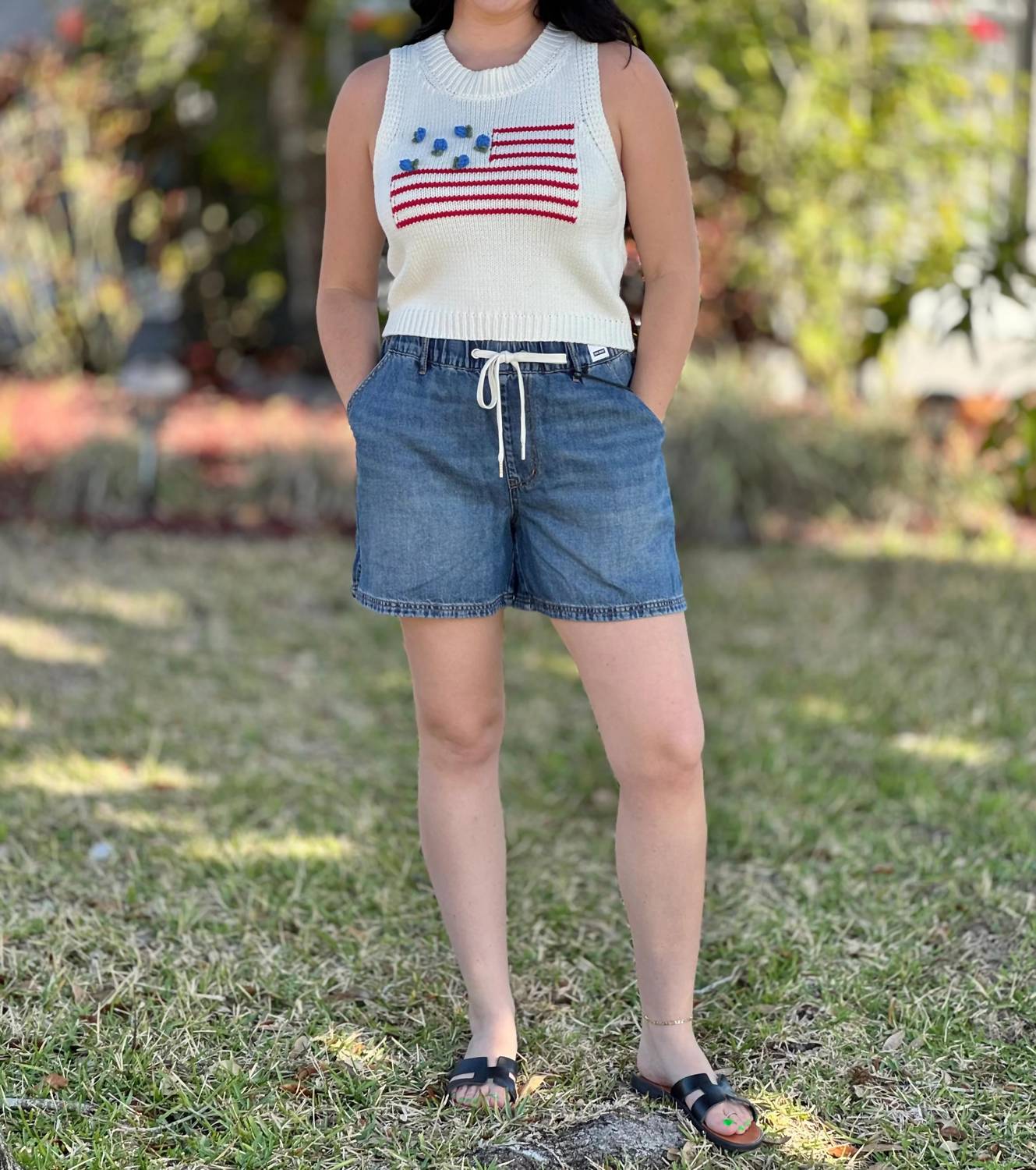 Simply Southern - Flower Flag Tank Top