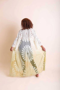 Leto - Long Ombre Lace Kimono Cardigan