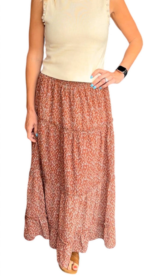 Greek Archaic Kori - Mix Floral Maxi Skirt