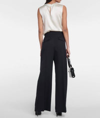 Nili Lotan - Johan Wool-blend Twill Wide-leg Pants
