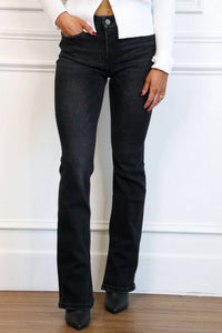 Vervet By Flying Monkey - Winsome Bootcut Slit Hem Jeans