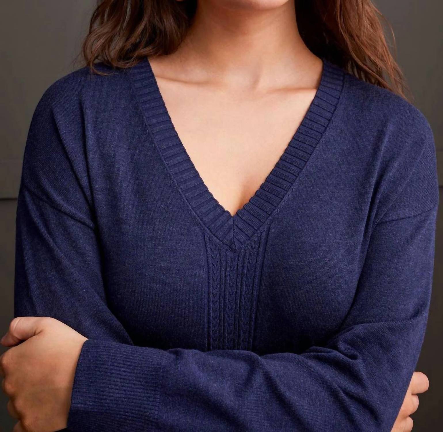 Tribal - Long Sleeve V-neck Sweater
