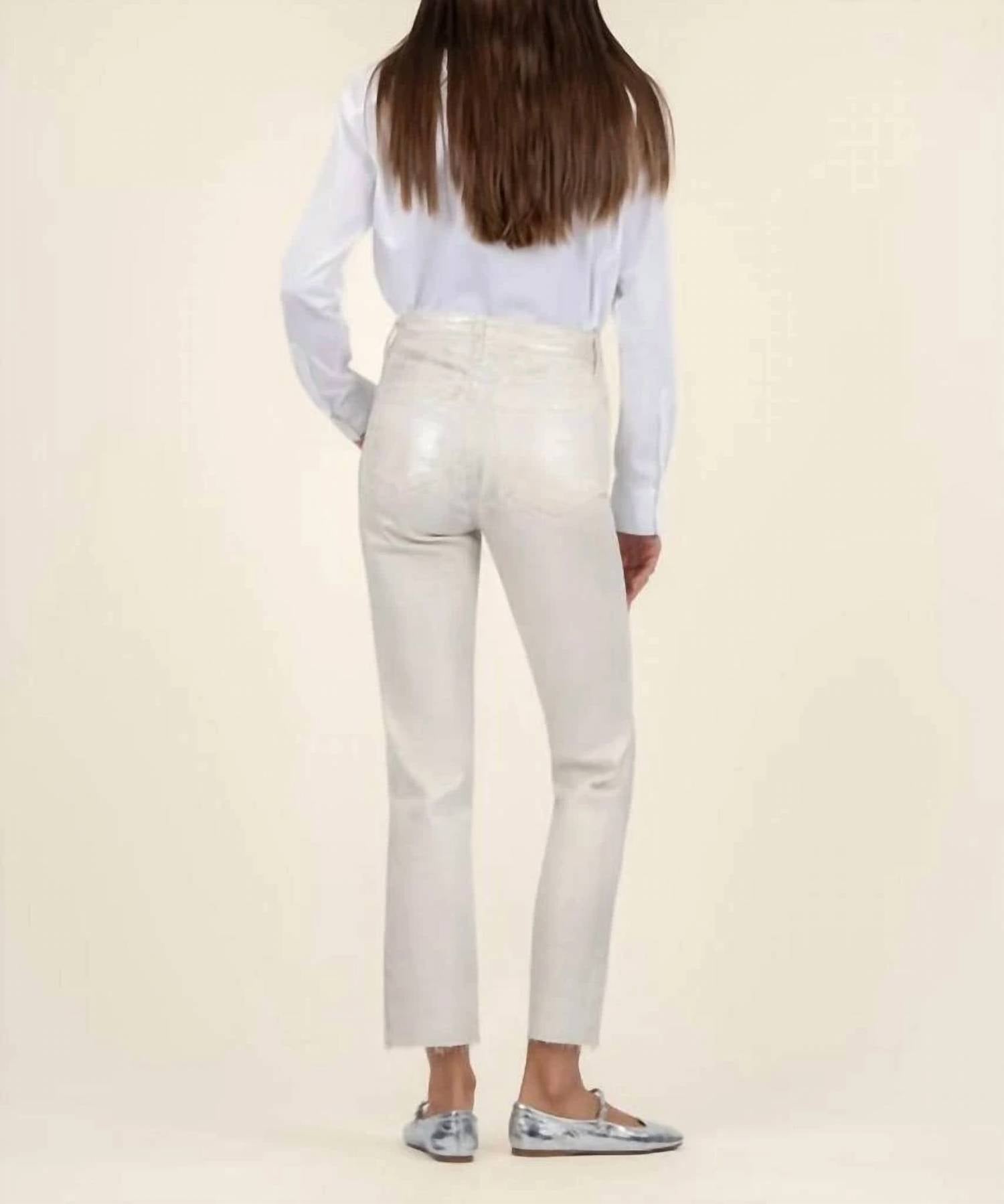Kut From The Kloth - Reese High Rise Metallic Ankle Straight Jean