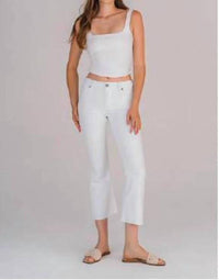 Hidden - Clean Cut Mid Rise Flare Cropped Jean