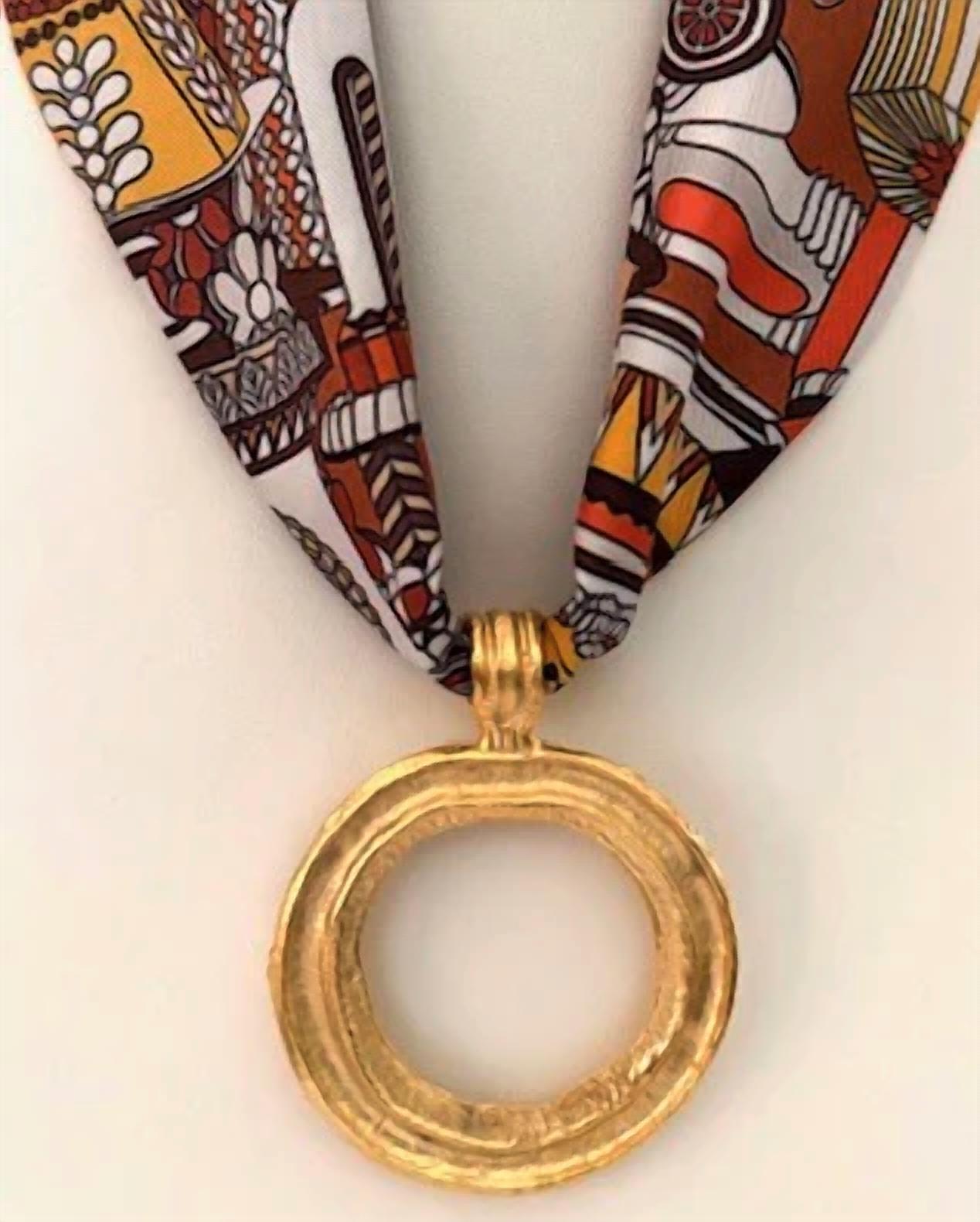 Knotty Bling - Women's Scarf Charm Necklace