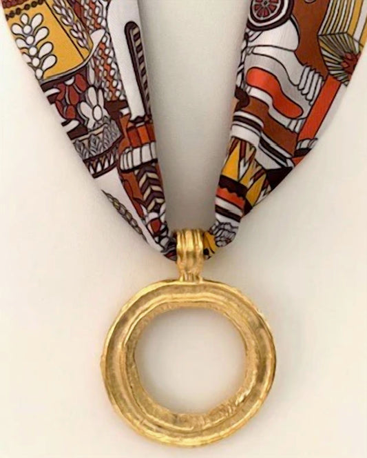 Knotty Bling - Women's Scarf Charm Necklace