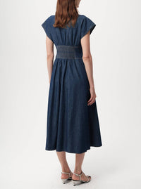 EXQUISE Evan Dress in blue - women's dress - view 4