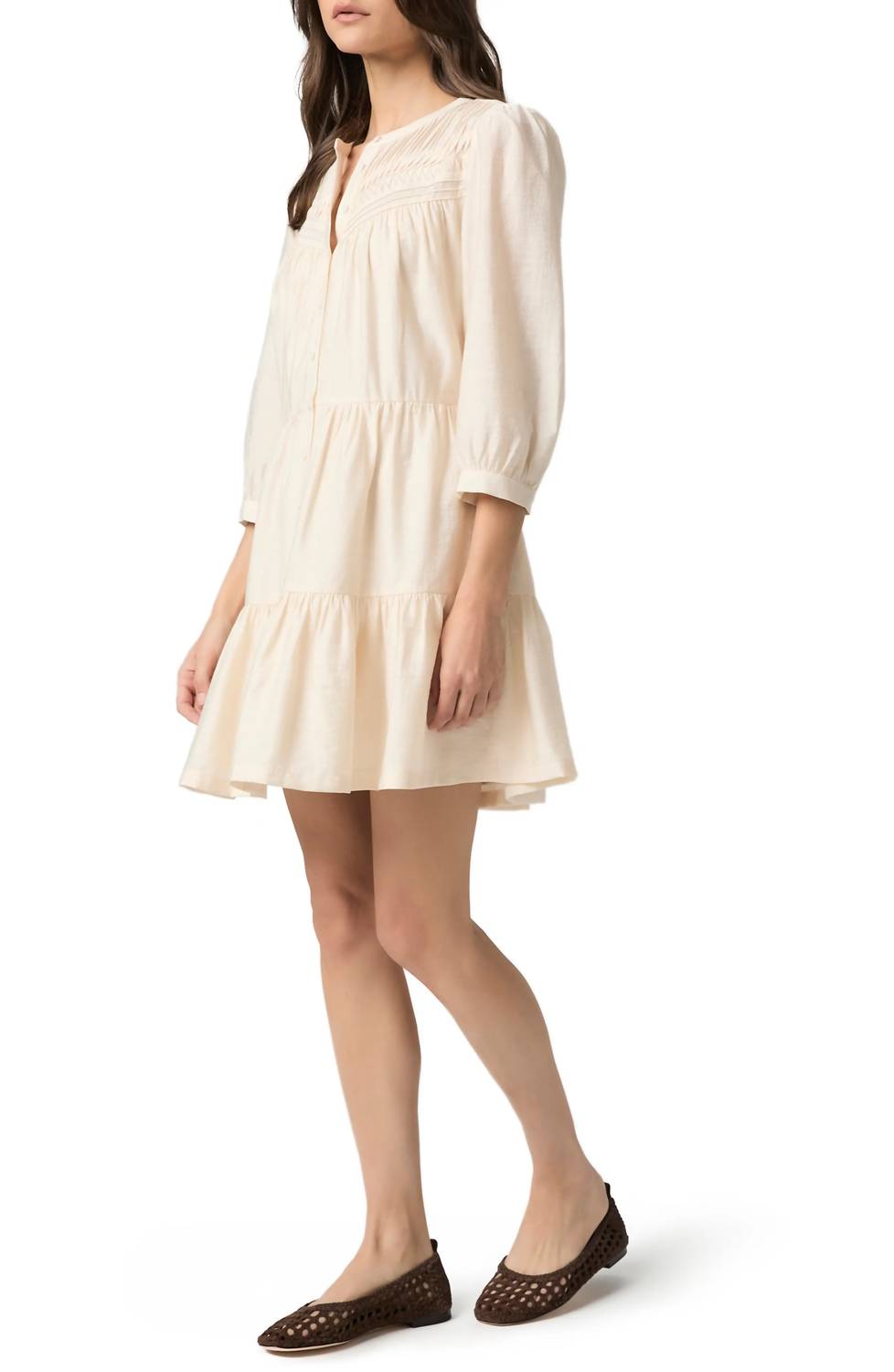 Paige Fiume Dress in oyster white - women's dress - alternate view