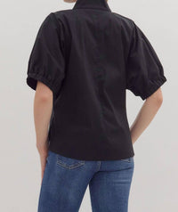 entro A Walk In The Dark Top in the dark top in black - women's blouse - alternate view