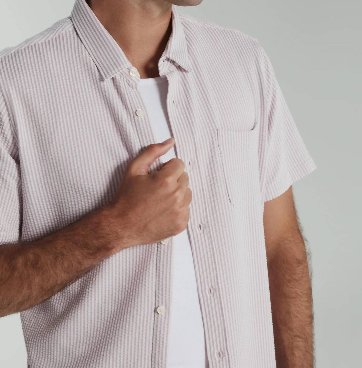 7Diamonds - Keaton Seersucker Stretch Short Sleeve Shirt