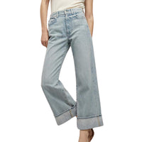 Veronica Beard - Taylor Cuffed Wide-leg Jeans