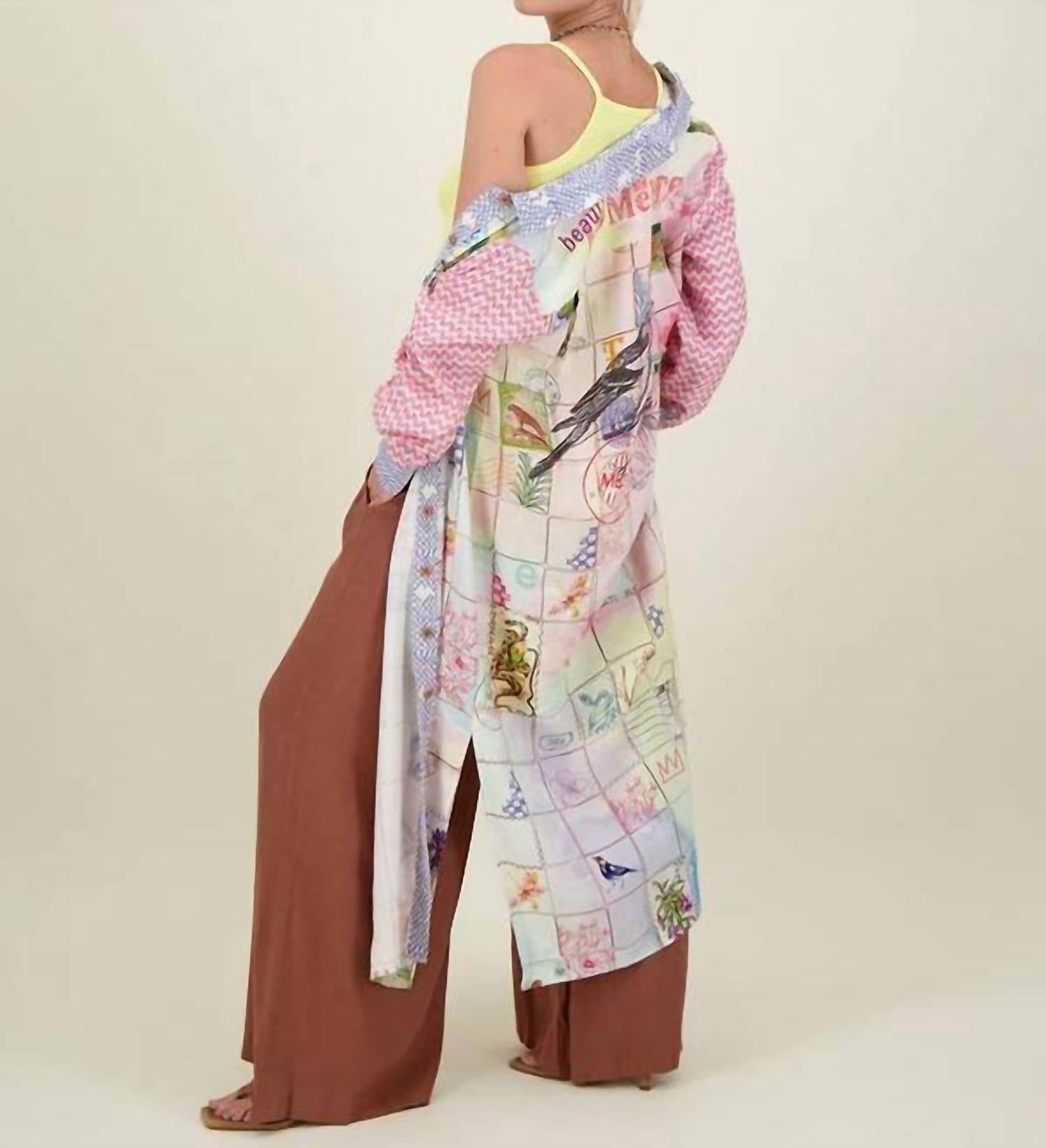 Me369 Ariel Wide Leg Pant in brown 1 - women's pants - detail view