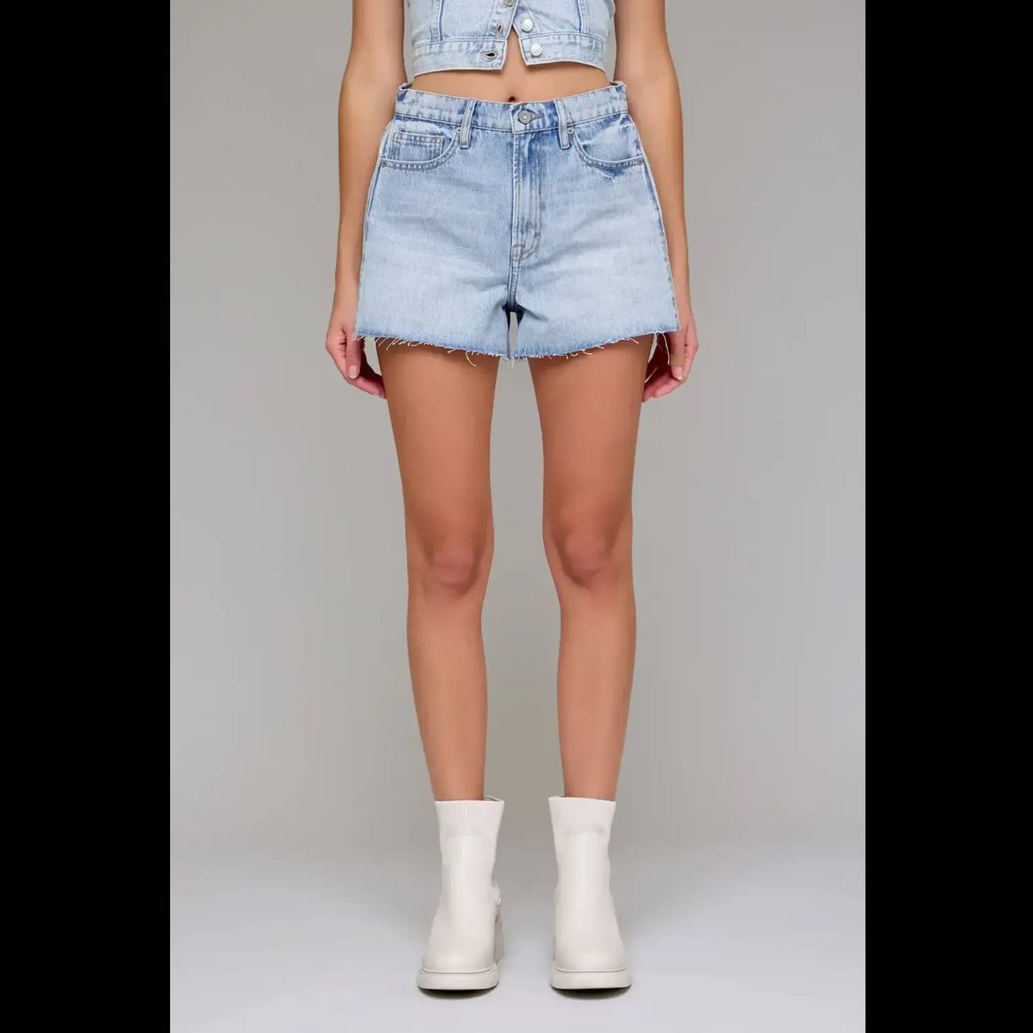 Hidden - Ava Side Insert Denim Shorts