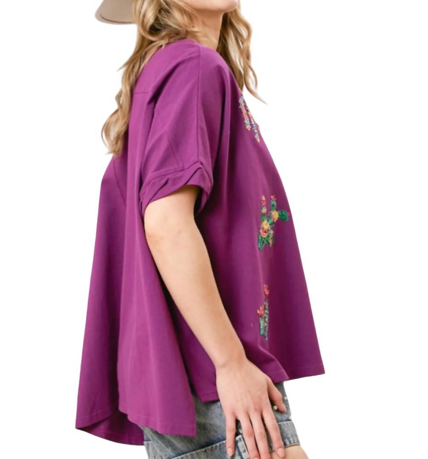 Fantastic Fawn - COLORFUL CACTUS TOP