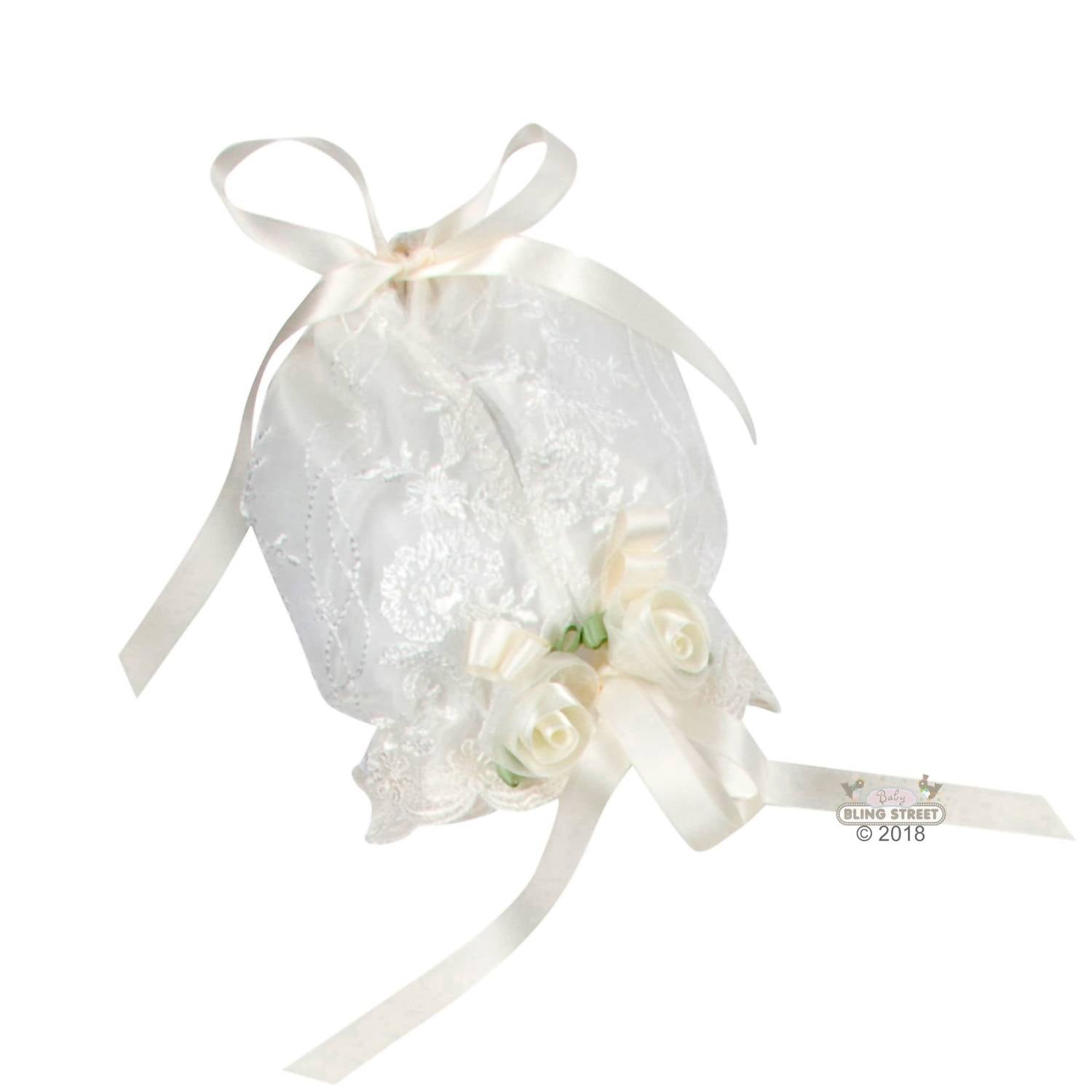 Katie Rose - Kids Alessandra Lace Gown with Matching Bonnet