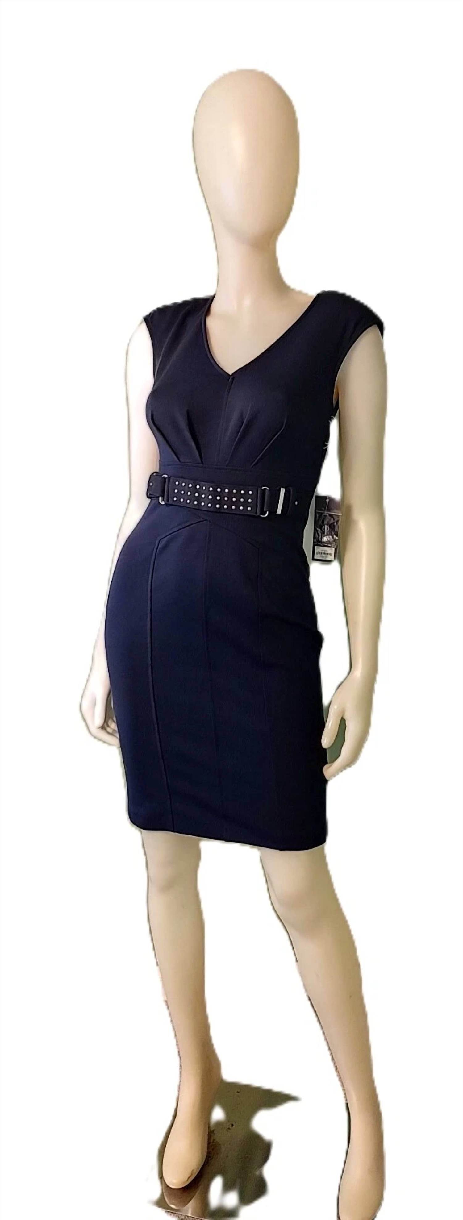 Jennifer Lopez - Women's Sleeveless Belted Sheath Dress