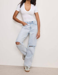 Good American - Super Stretch Deep V Bodysuit