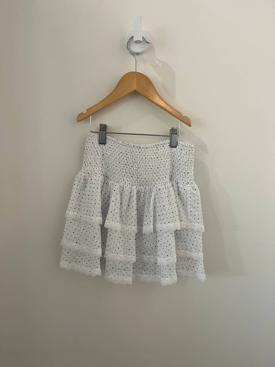 Theme - Girl's Gemma Heart Polka Dot Smocked Skirt