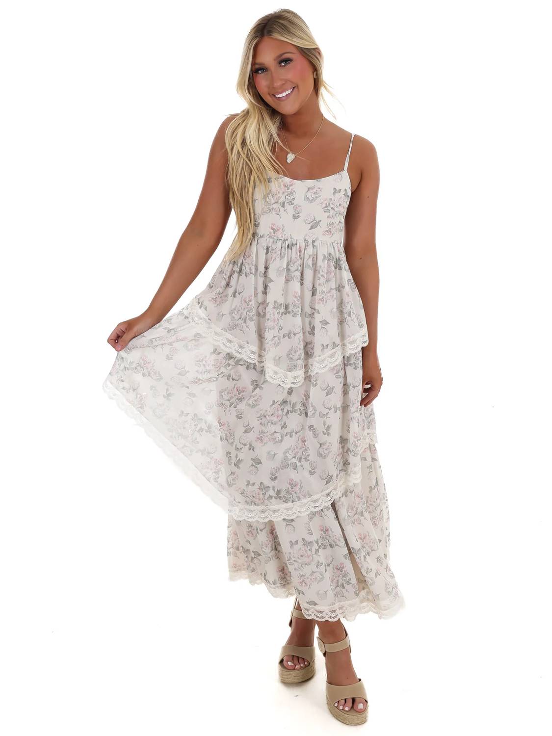 In February - Secret Garden Floral Maxi Dress