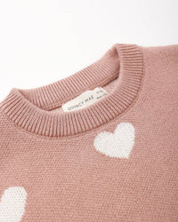 Quincy Mae - Heart Knit Set