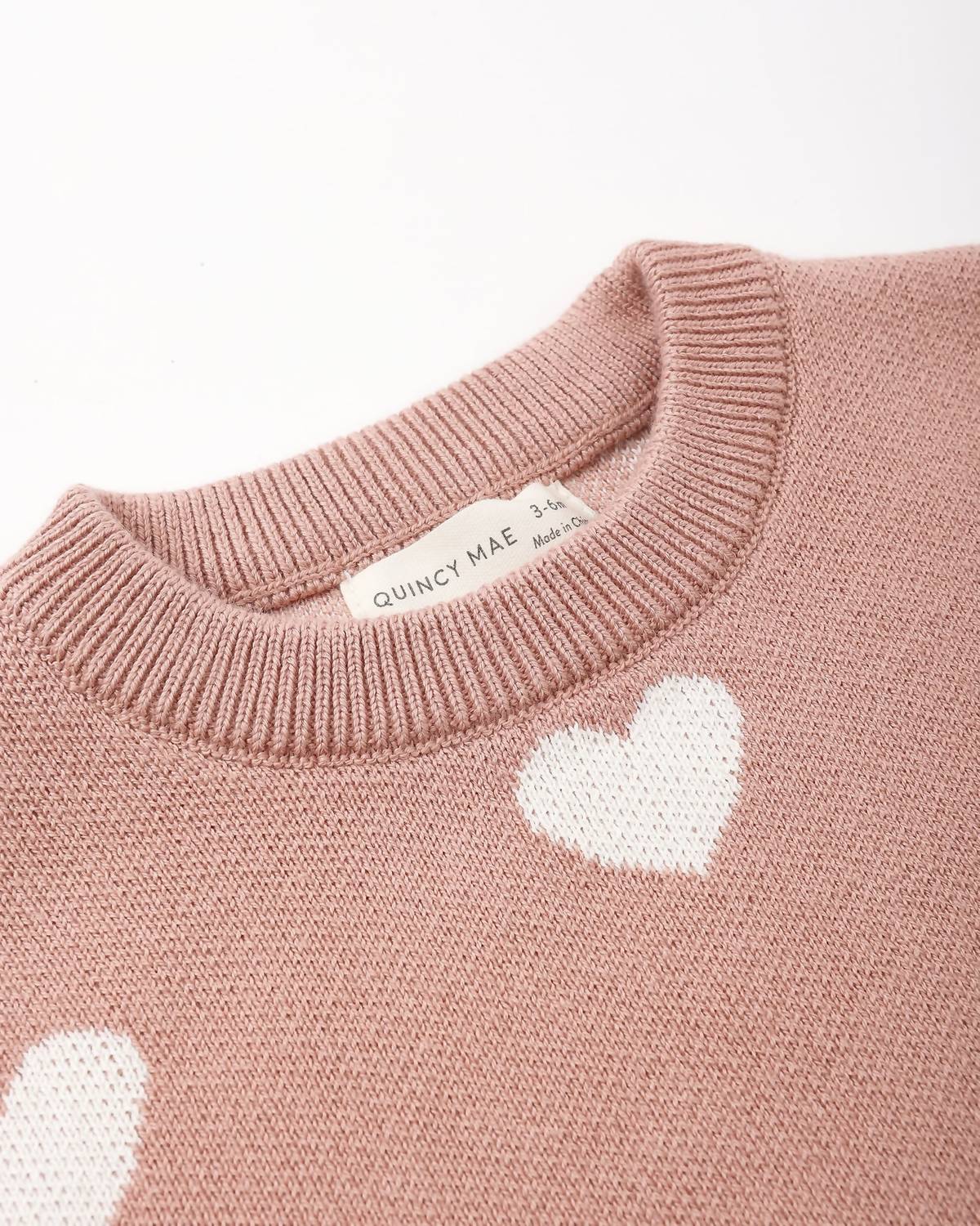 Quincy Mae - Heart Knit Set