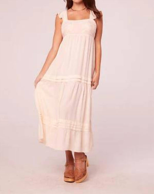 Navya Ecru Embroidered Maxi Dress