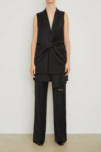 Brandon Maxwell - Savie Plunging V- Neck Top