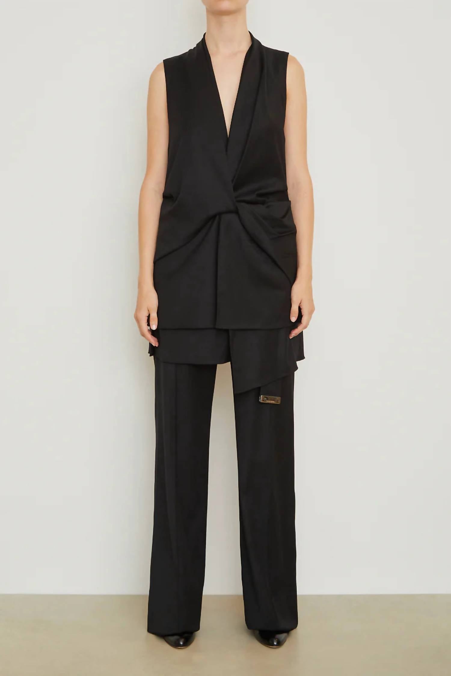 Brandon Maxwell - Savie Plunging V- Neck Top