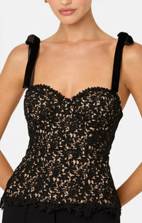Astr - Donne Floral Lace Bustier Top