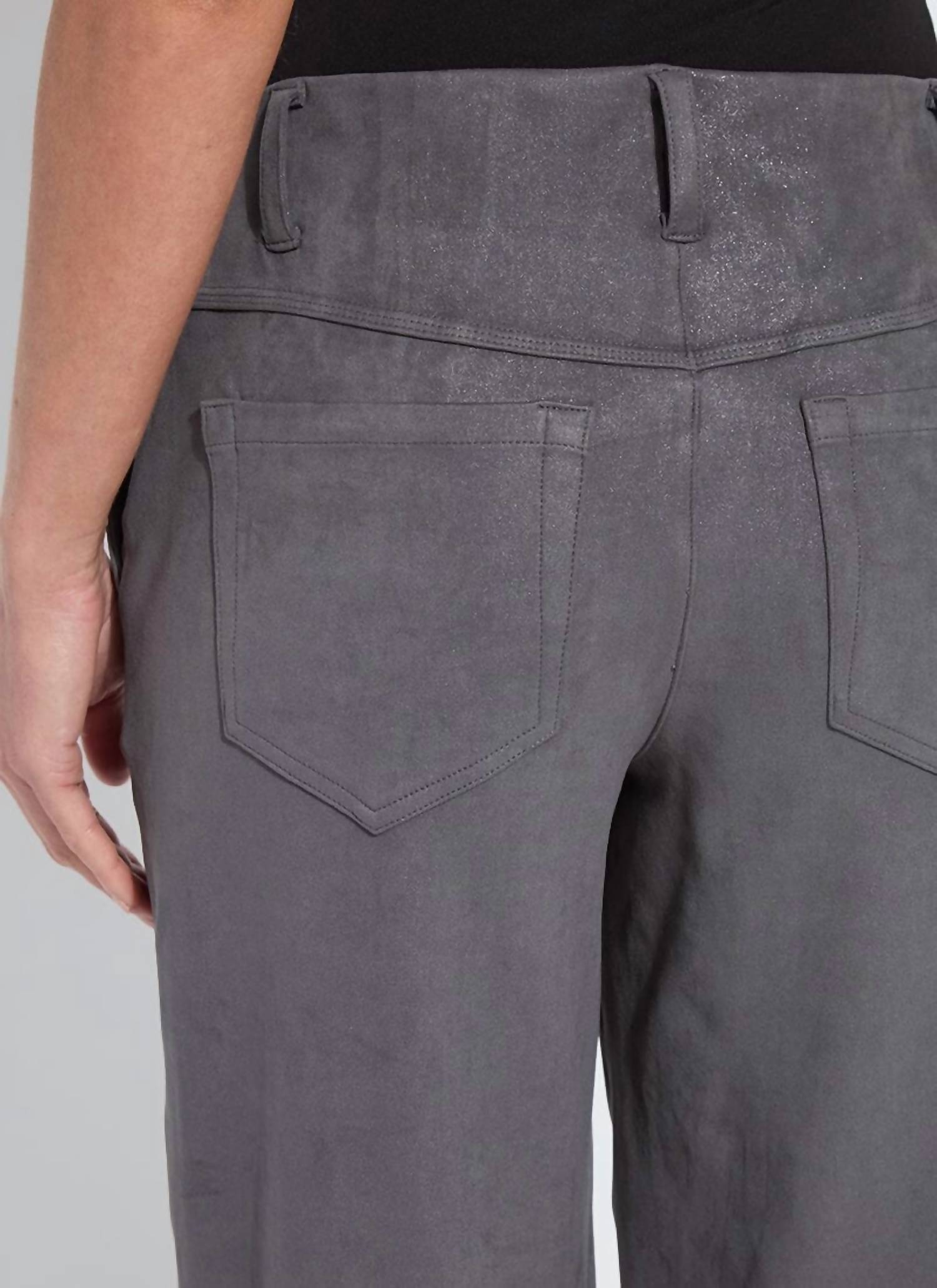 Lysse - Amina Patent Foil Vegan Suede Pant