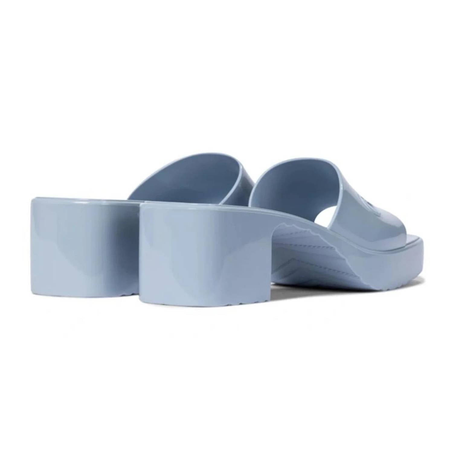 Gucci - Women's Rubber Logo Platform Slide Sandal
