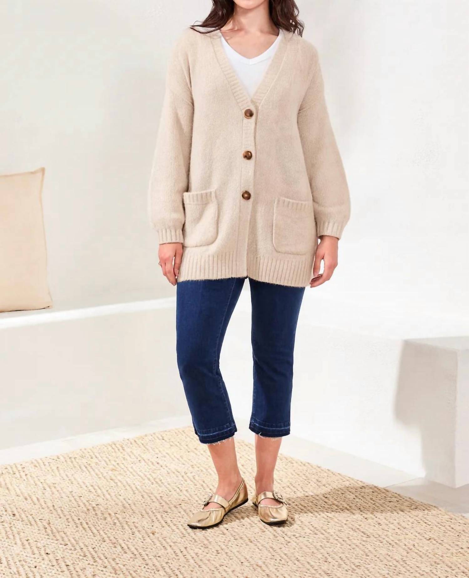 Tribal - Oversize Puff Sleeve Cardigan