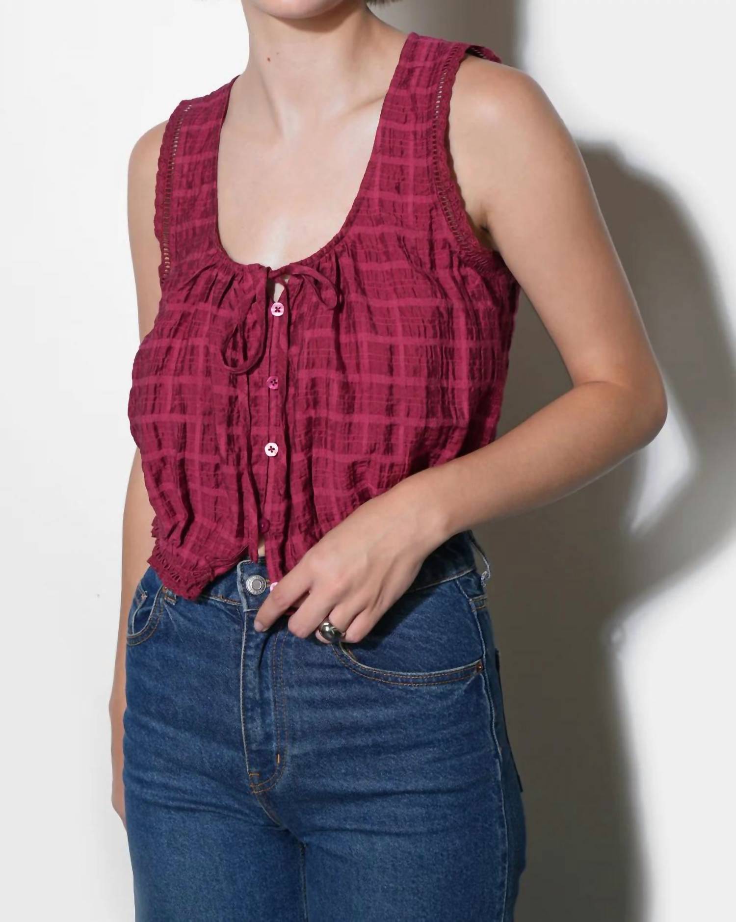 Greylin - Clara Textured Eyelet Top