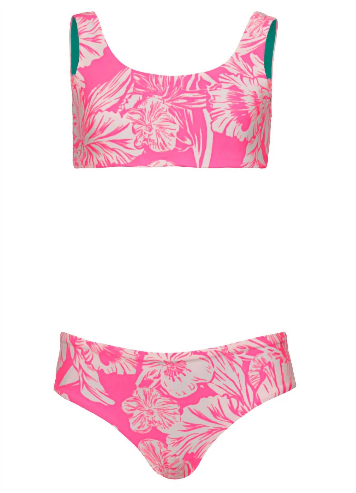 MAAJI Girls' Hoya Bikini Set in pink blossom - kids' bikini - alternate view