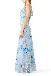 Steve Madden - Lenna Floral Cowl Neck Chiffon Maxi Dress