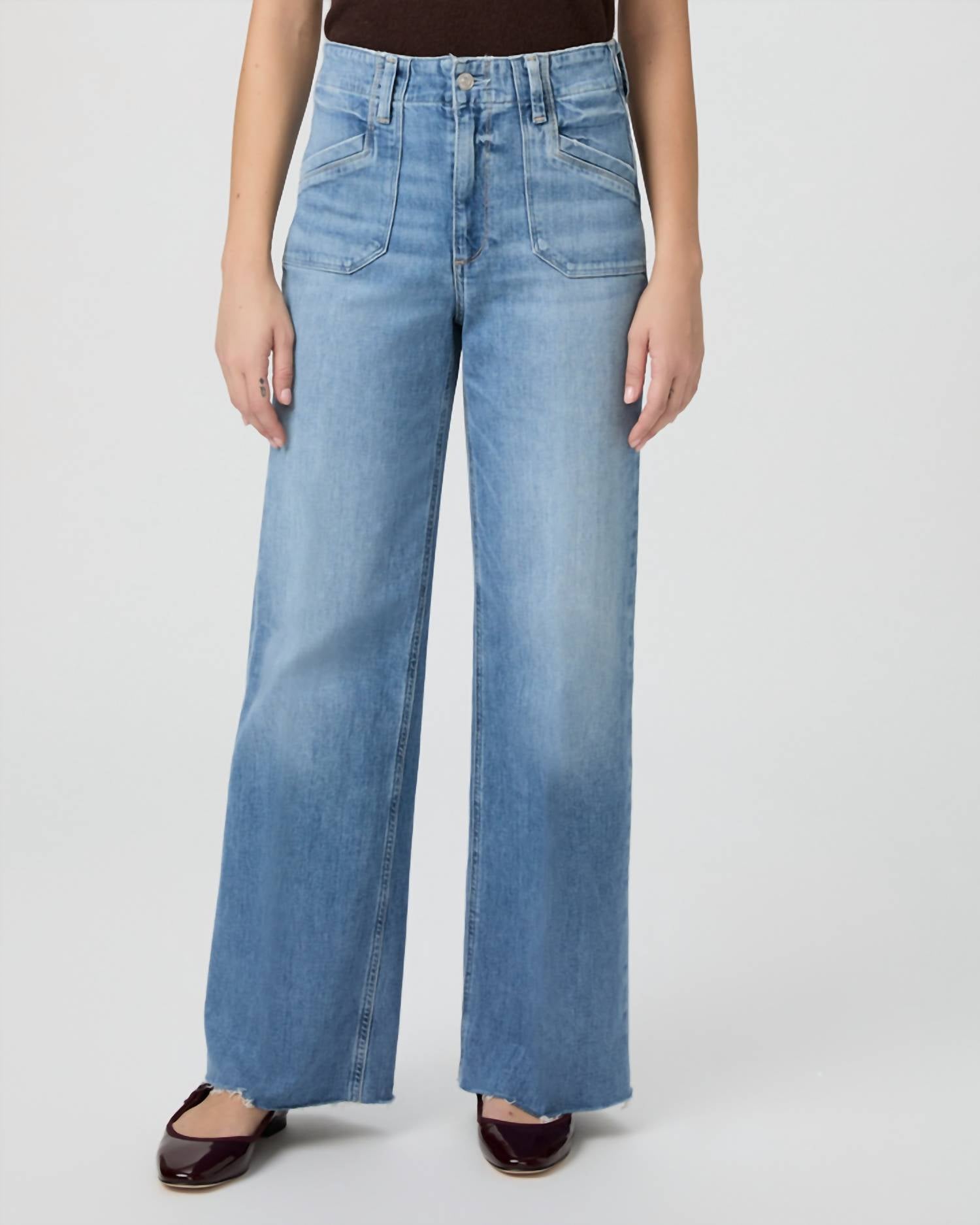 Paige - Anessa 31" Wide Leg Jeans