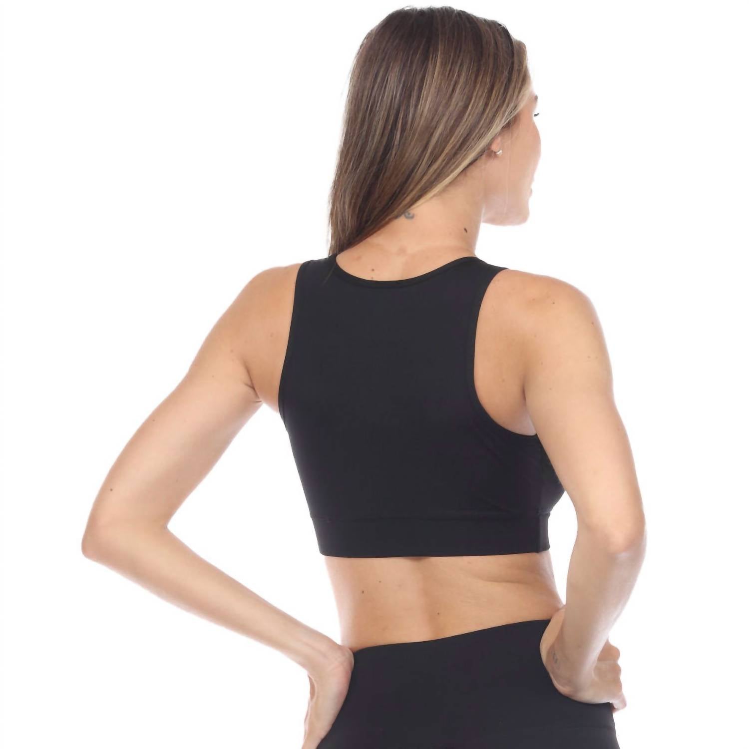 GOLDHAUS Elevate Sports Bra in black - women's intimate - detail view