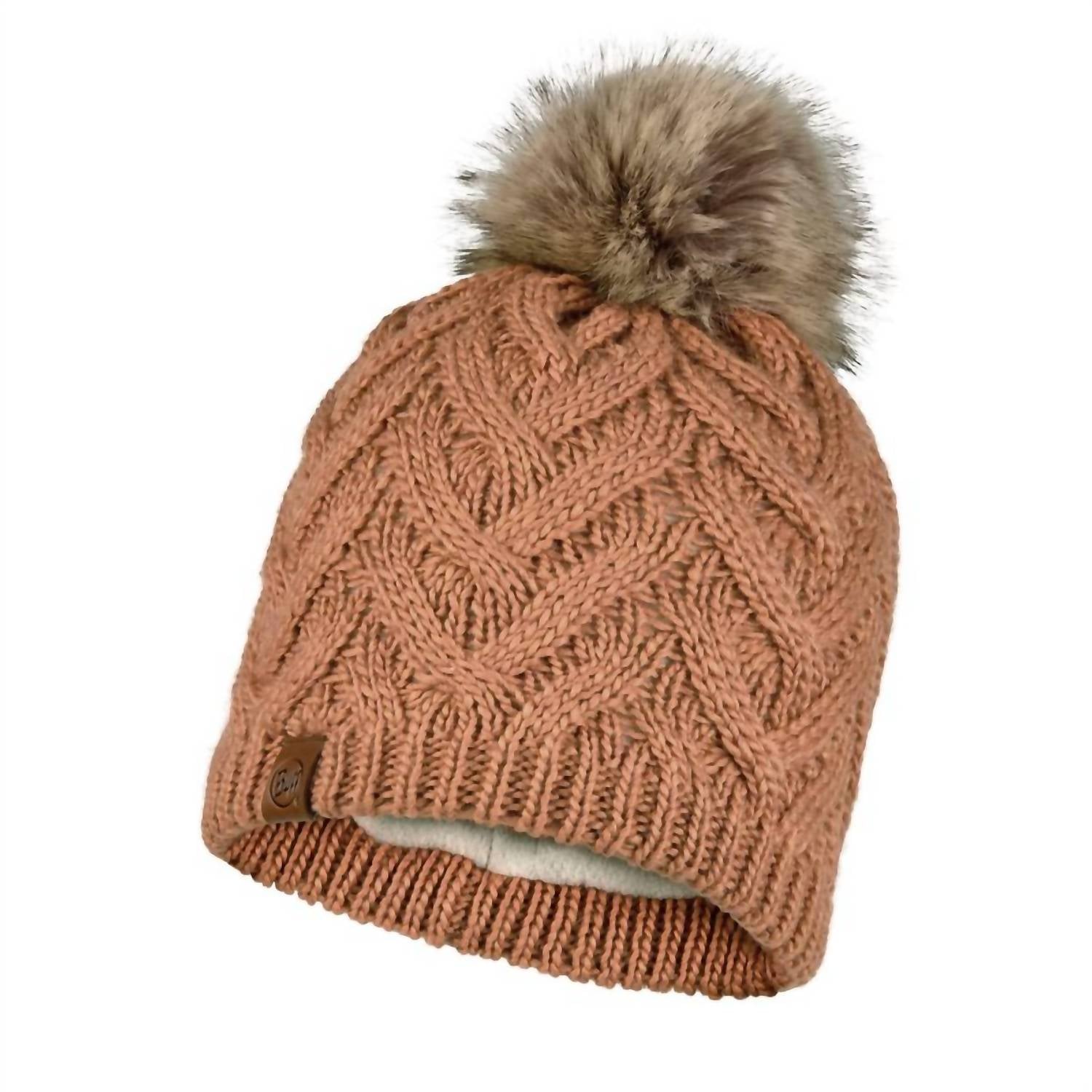 Buff Adult Knitted And Fleece Beanie Hat in caryn rosewood - women's hat