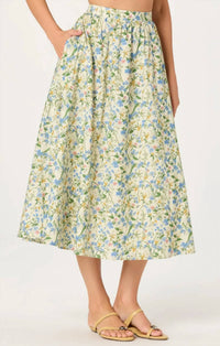 Astr - Wylda Woven A-line Midi Skirt