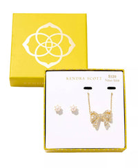 Kendra Scott - Women's Krista Bow Necklace And Ashton Earrings Set