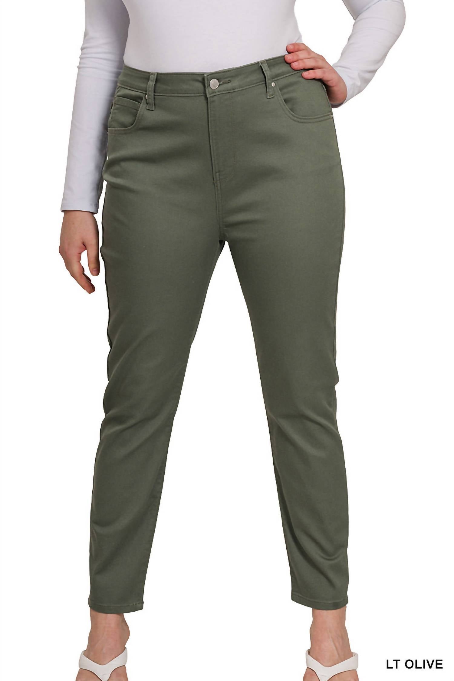 Zenana - High Rise Skinny Denim Pants