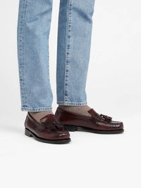 Weejuns Men's Layton Kiltie Loafers in burgandy - men's loafer - alternate view