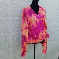 Bar Iii - Long Sleeve Wrap Blouse