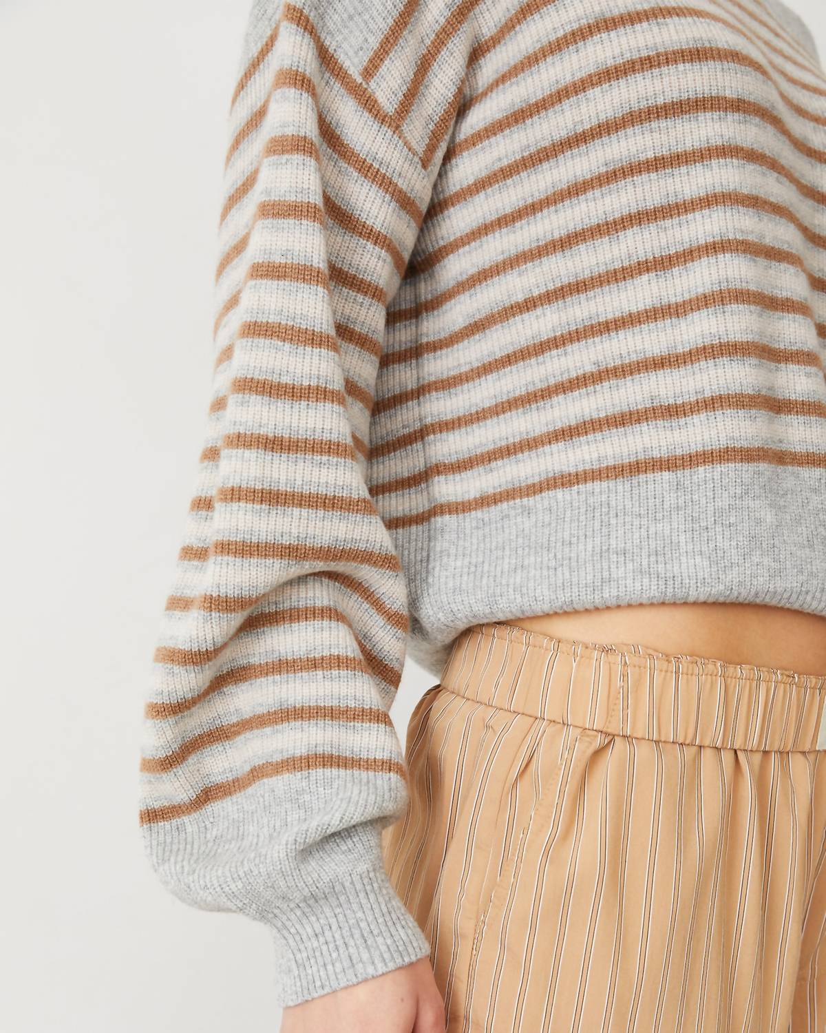 Monrow - Wool Cashmere Stripe Sweater