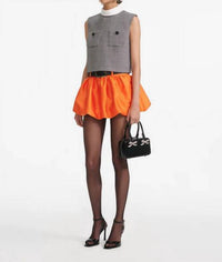 Self-Portrait - Bubble Hem Taffeta Skort