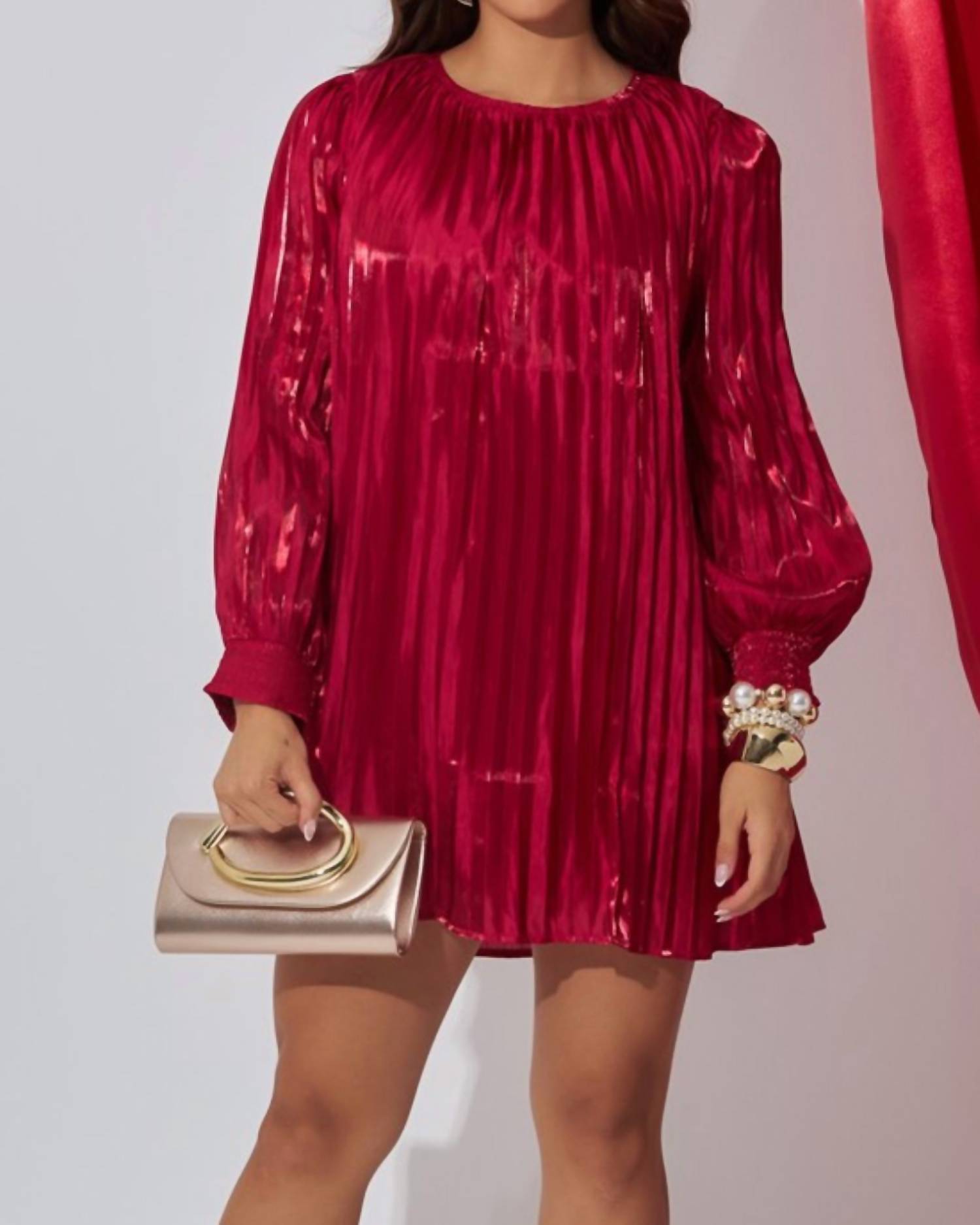 Entro - Stella Metallic Mini Dress
