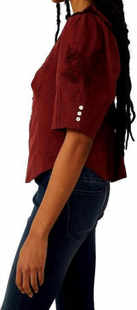 Free People - Cotton Embroidered Blouse