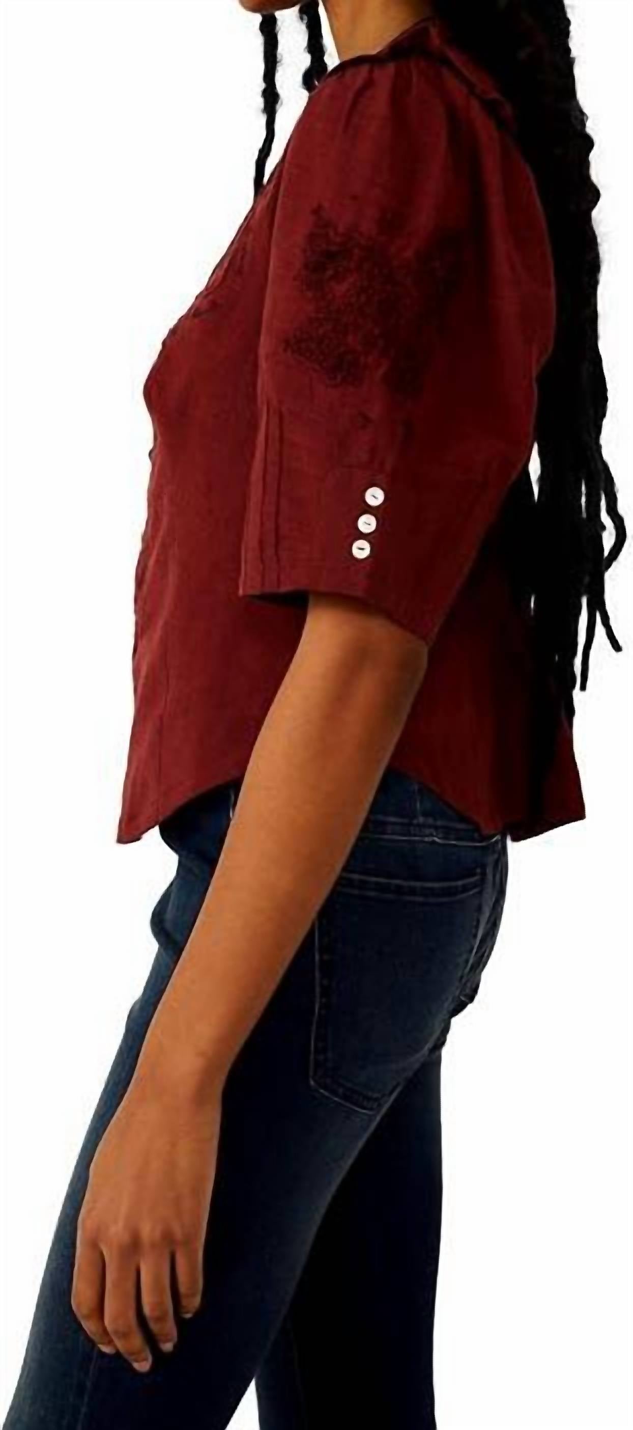 Free People - Cotton Embroidered Blouse
