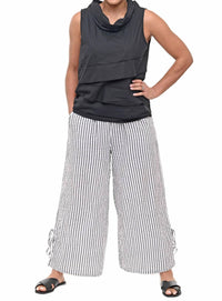 Tulip B - Women's Seersucker Wide-legged Pant
